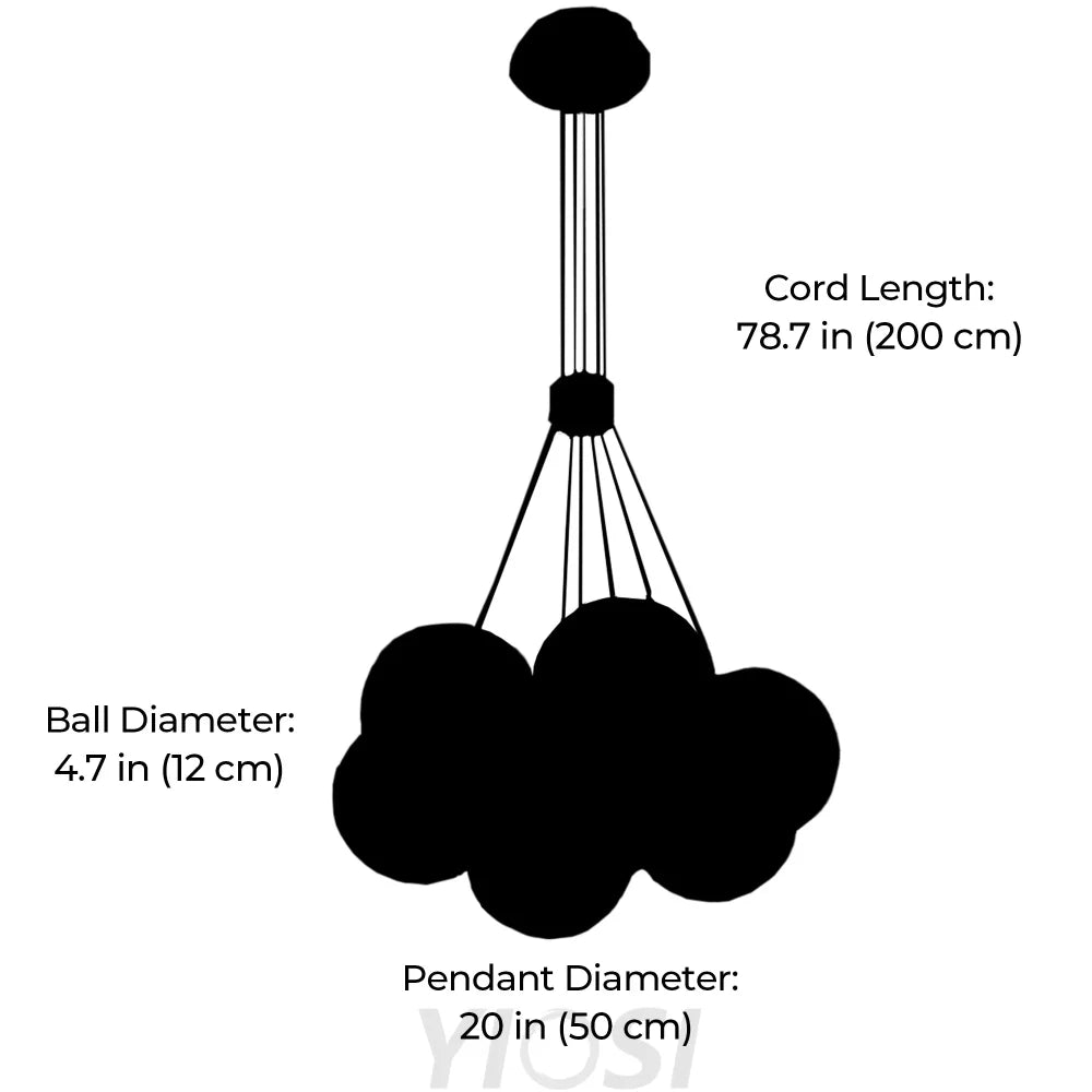 Mancy Modern Creative Alabaster Ball Chandelier