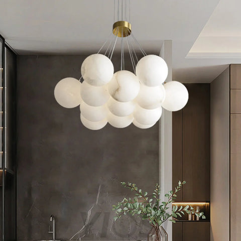 Mancy Modern Creative Alabaster Ball Chandelier