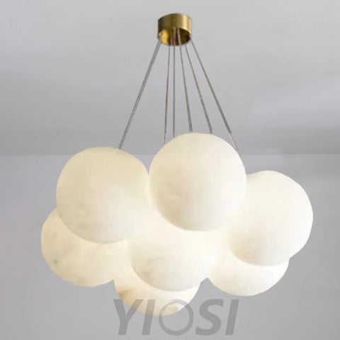 Mancy Modern Creative Alabaster Ball Chandelier