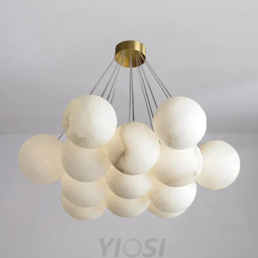 Mancy Modern Creative Alabaster Ball Chandelier