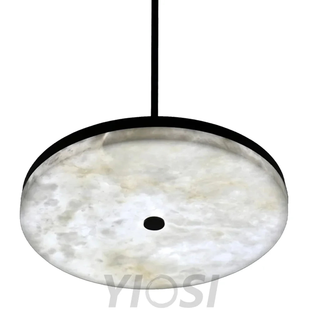 Manhattan Real Alabaster Round Mini Pendant Light