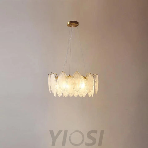 Maple Leaf Type Glass Chandelier - Cylinder-1-Yiosilamp
