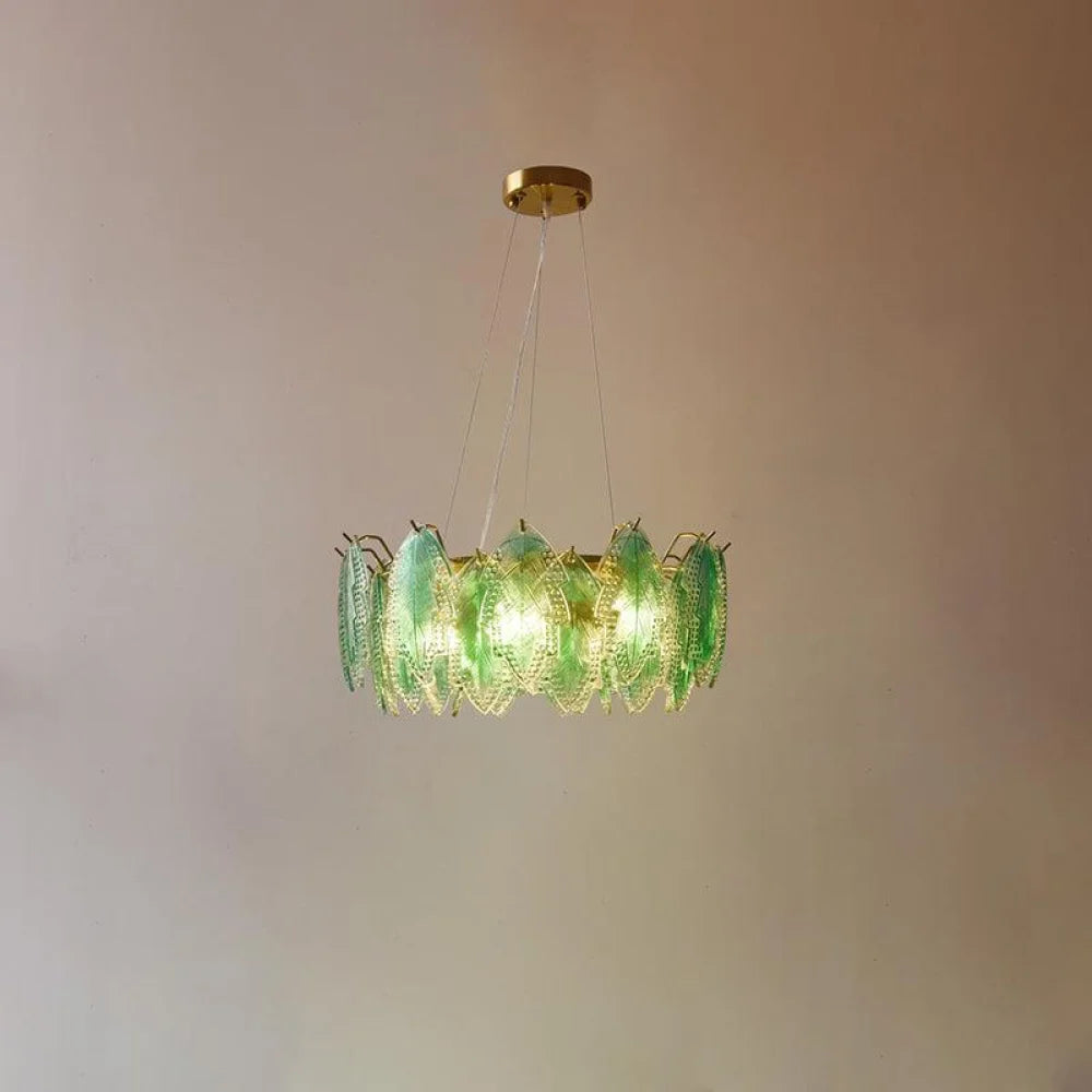 Maple Leaf Type Glass Chandelier - Cylinder-1-Yiosilamp