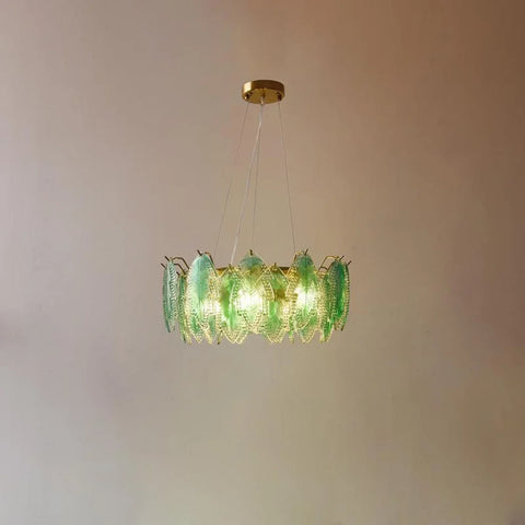 Maple Leaf Type Glass Chandelier - Cylinder-1-Yiosilamp