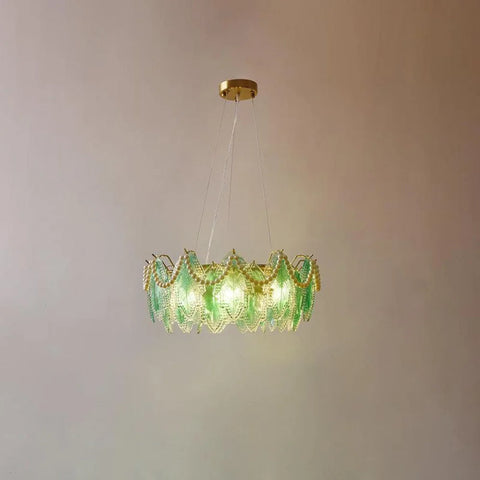 Maple Leaf Type Glass Chandelier - Cylinder-1-Yiosilamp