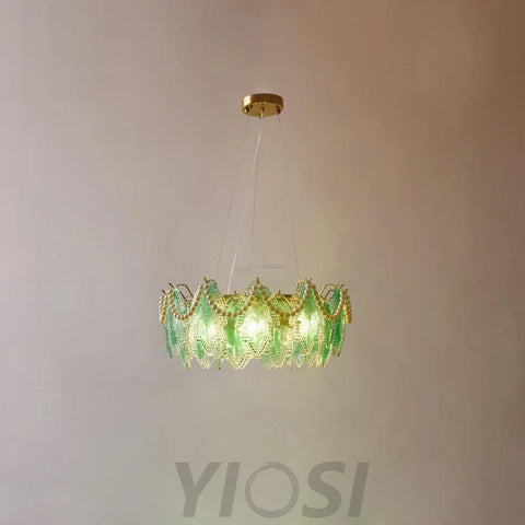 Maple Leaf Type Glass Chandelier - Cylinder-1-Yiosilamp