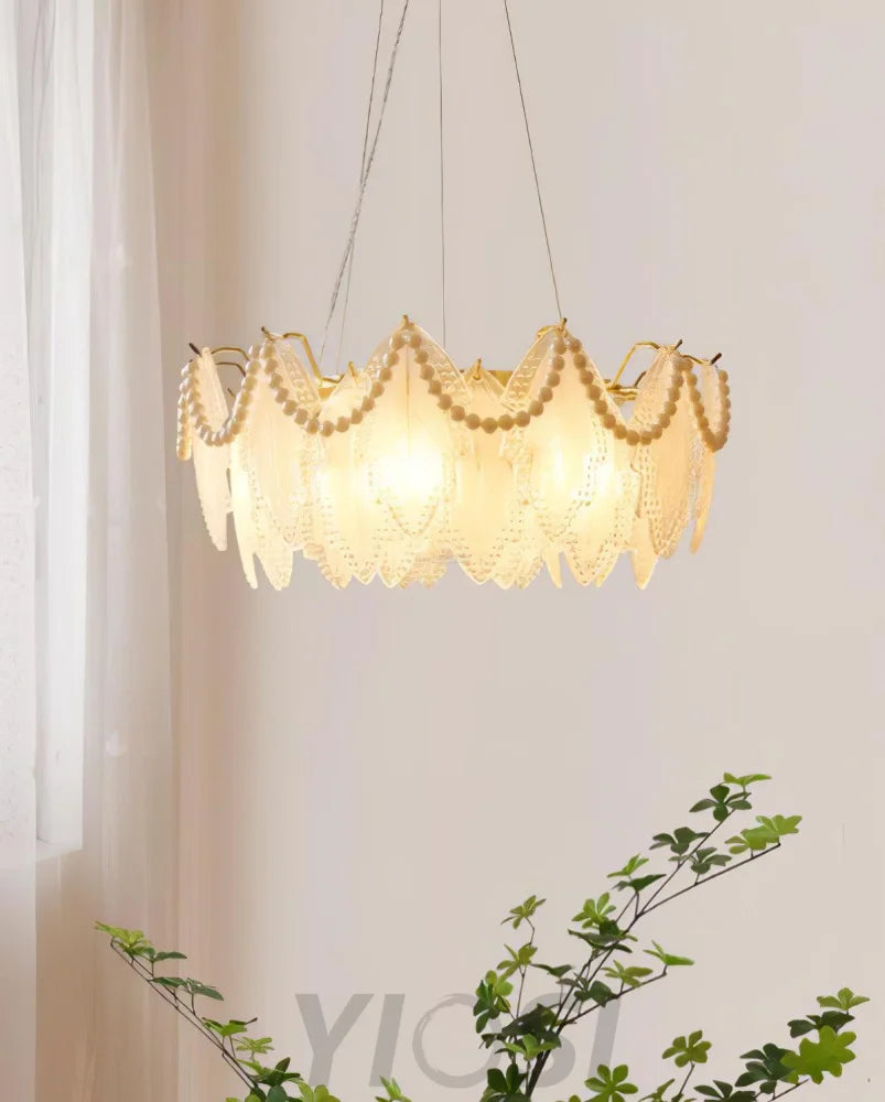Maple Leaf Type Glass Chandelier - Cylinder-1-Yiosilamp