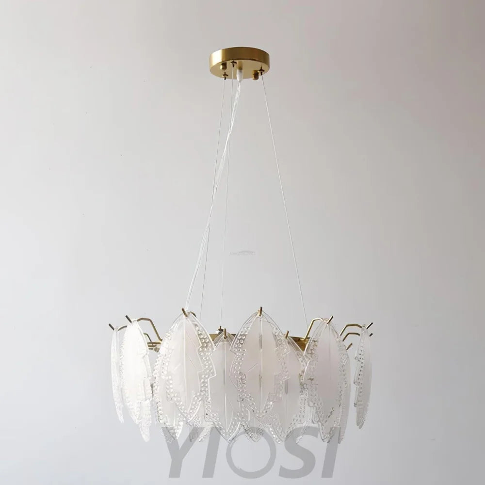 Maple Leaf Type Glass Chandelier - Cylinder-1-Yiosilamp