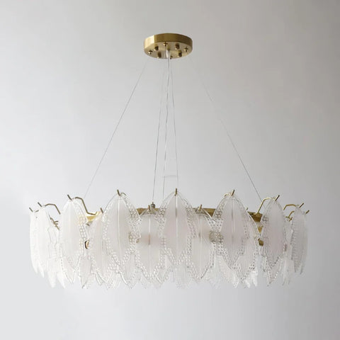Maple Leaf Type Glass Chandelier - Cylinder-1-Yiosilamp