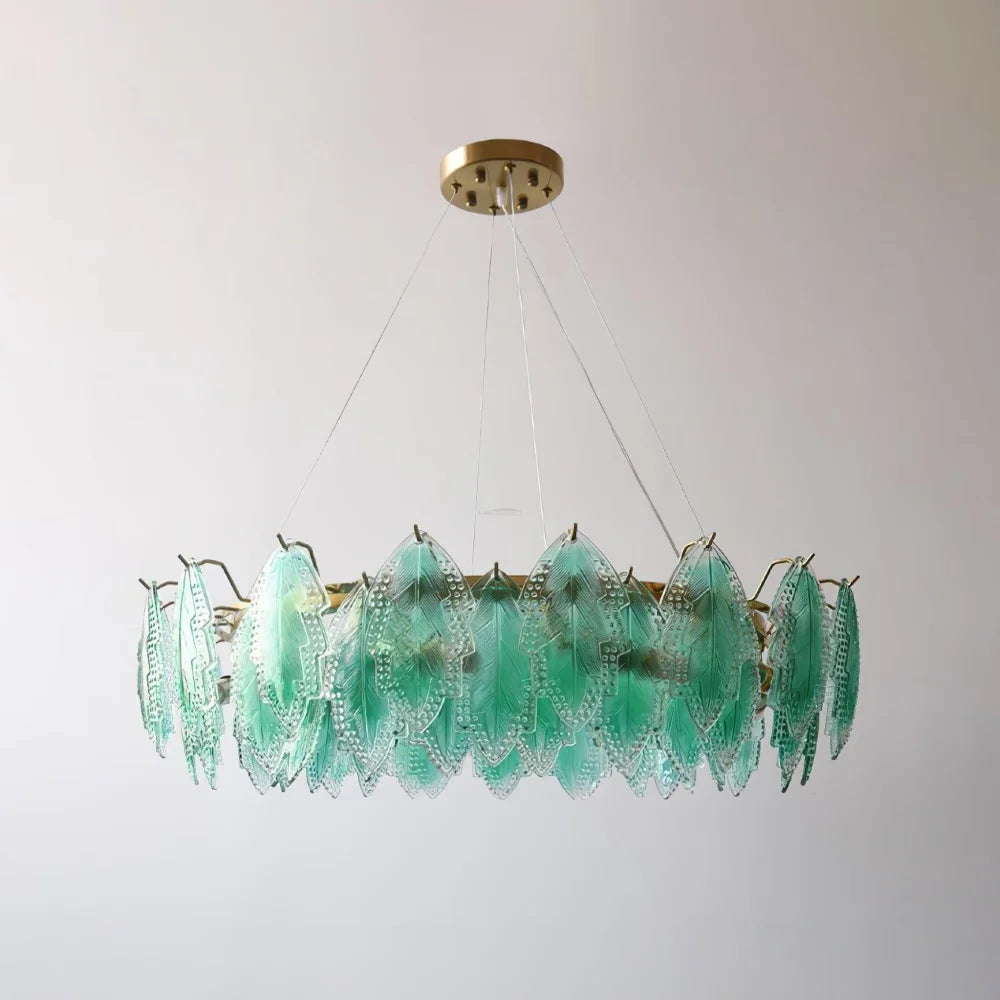 Maple Leaf Type Glass Chandelier - Cylinder-1-Yiosilamp