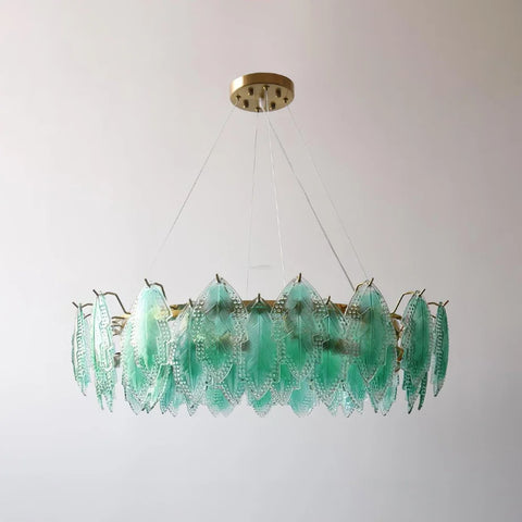 Maple Leaf Type Glass Chandelier - Cylinder-1-Yiosilamp