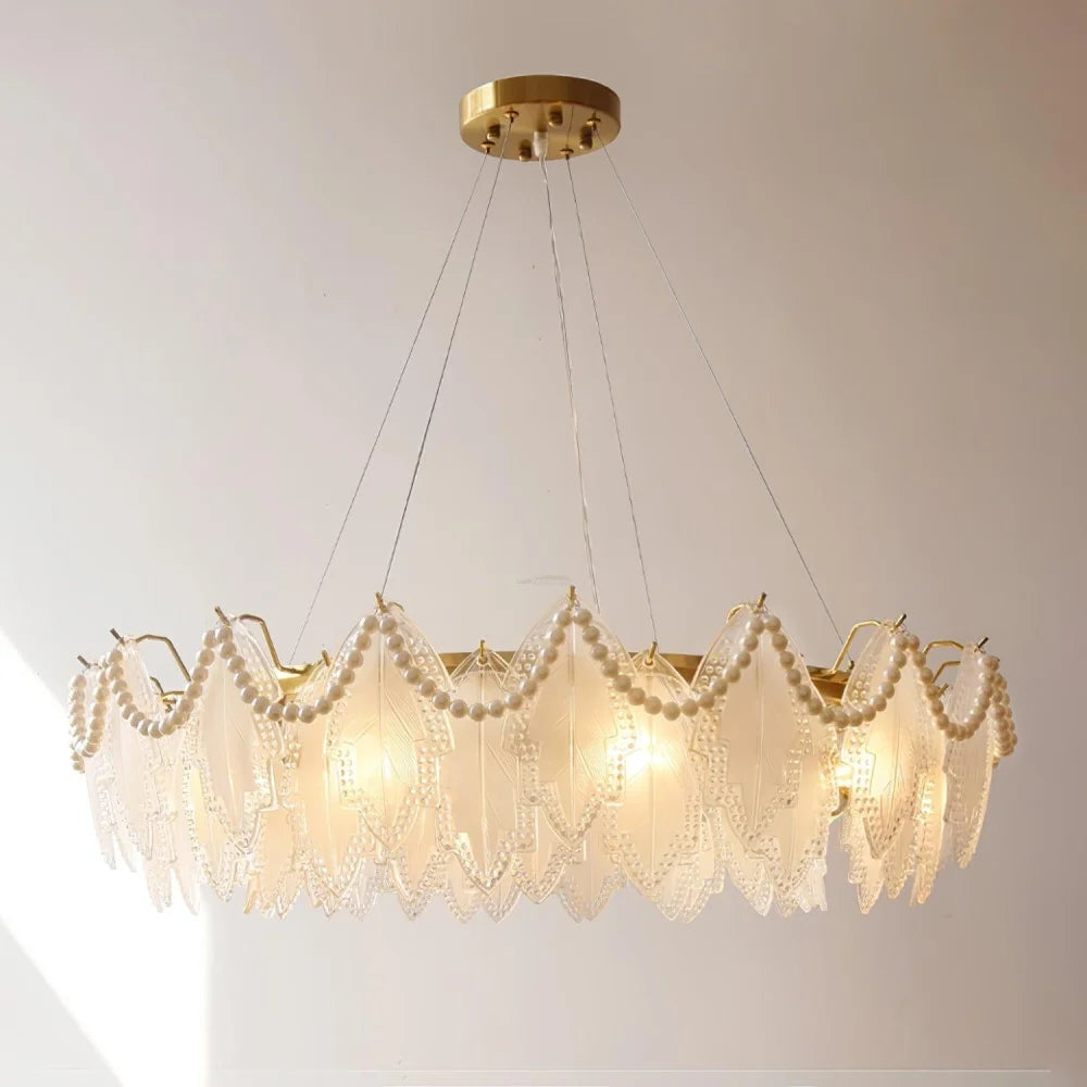 Maple Leaf Type Glass Chandelier - Cylinder-1-Yiosilamp