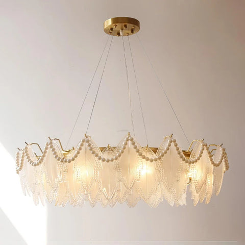 Maple Leaf Type Glass Chandelier - Cylinder-1-Yiosilamp