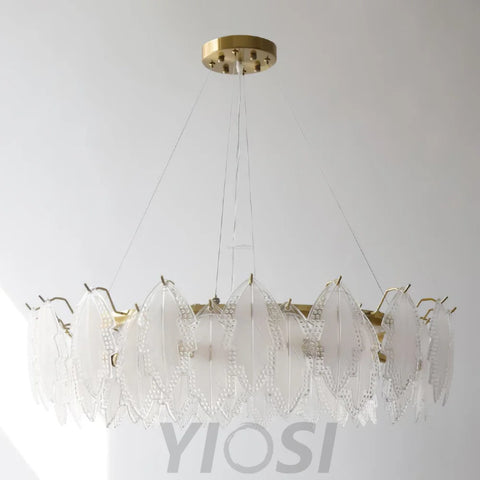 Maple Leaf Type Glass Chandelier - Cylinder-1-Yiosilamp