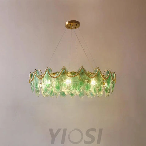 Maple Leaf Type Glass Chandelier - Cylinder-1-Yiosilamp