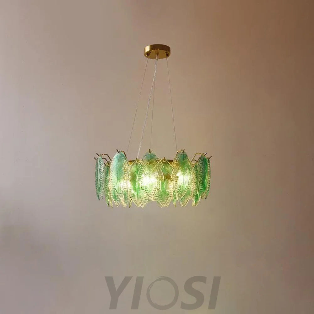 Maple Leaf Type Glass Chandelier - Cylinder-1-Yiosilamp