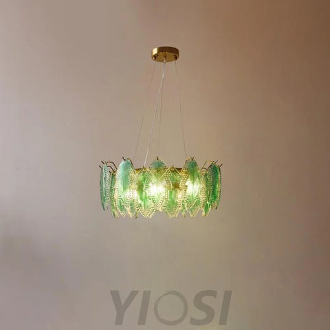 Maple Leaf Type Glass Chandelier - Cylinder-1-Yiosilamp
