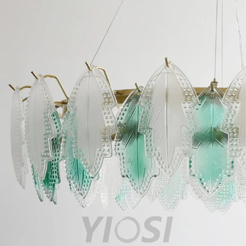 Maple Leaf Type Glass Chandelier - Cylinder-1-Yiosilamp