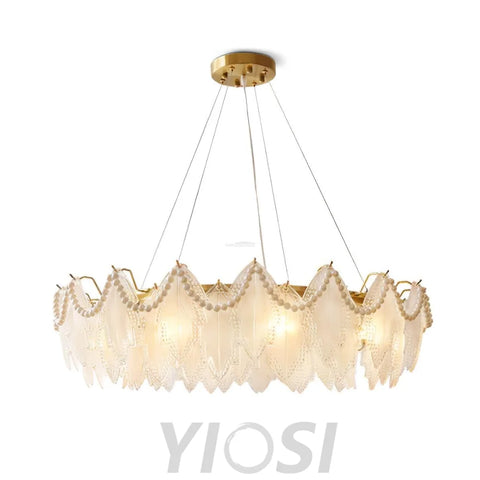 Maple Leaf Type Glass Chandelier - Cylinder-1-Yiosilamp