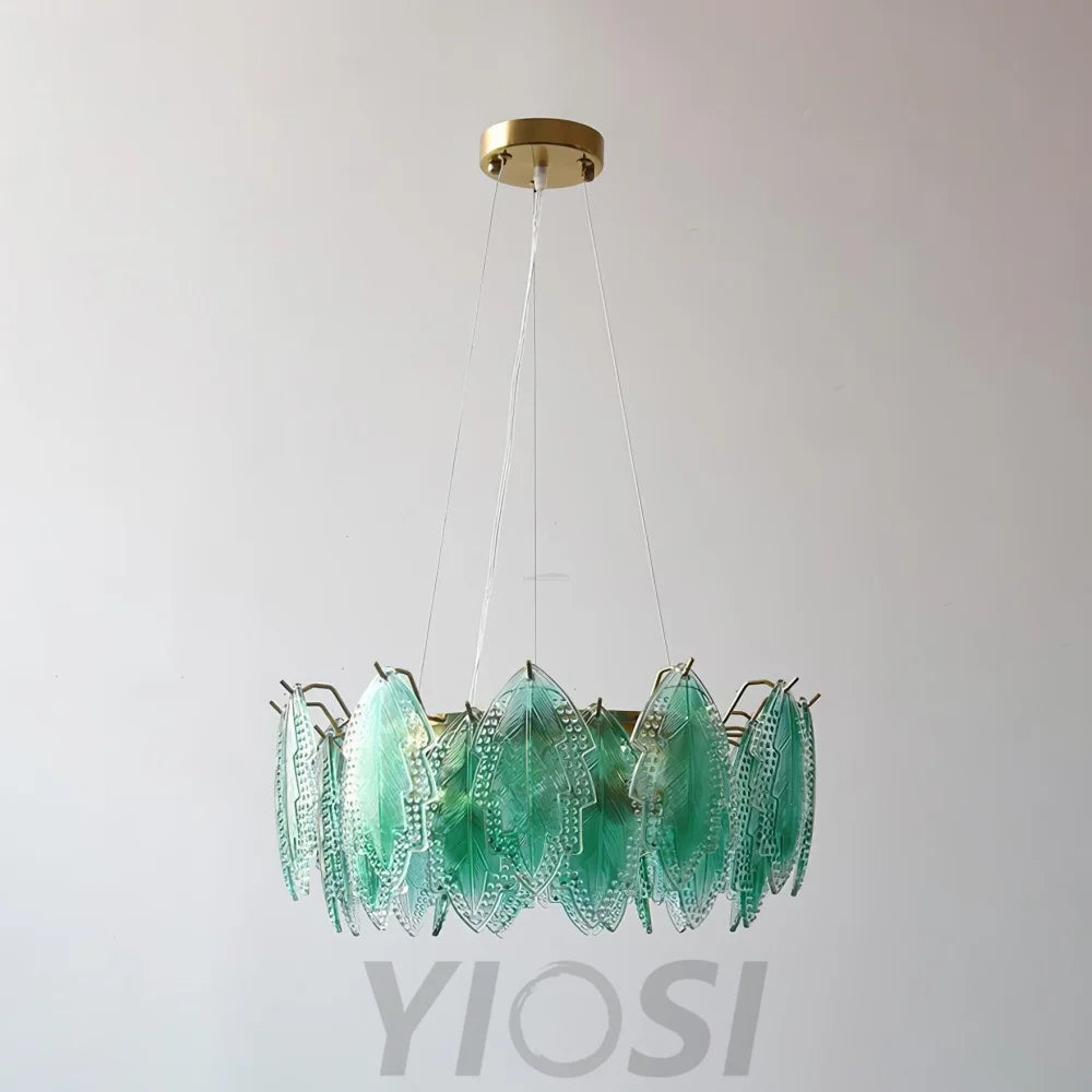 Maple Leaf Type Glass Chandelier - Cylinder-1-Yiosilamp