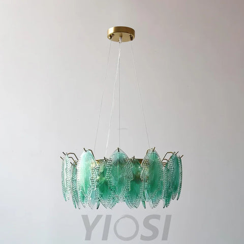 Maple Leaf Type Glass Chandelier - Cylinder-1-Yiosilamp