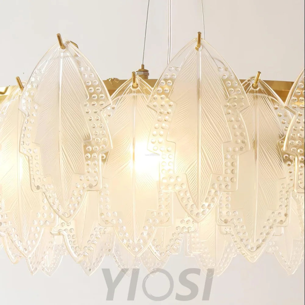 Maple Leaf Type Glass Chandelier - Cylinder-1-Yiosilamp
