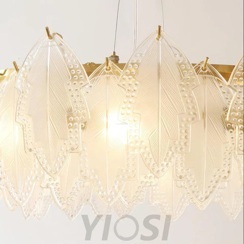 Maple Leaf Type Glass Chandelier - Cylinder-1-Yiosilamp