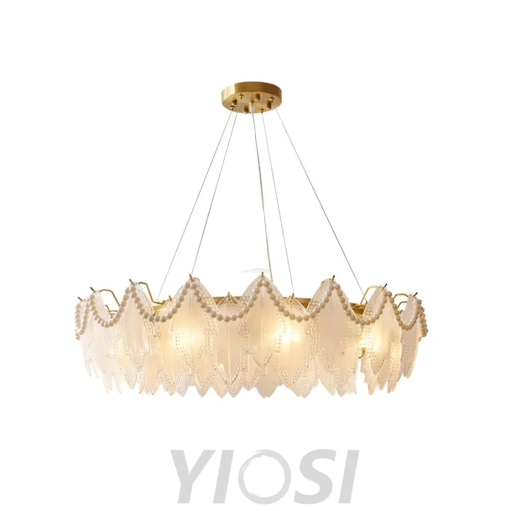 Maple Leaf Type Glass Chandelier - Cylinder-1-Yiosilamp