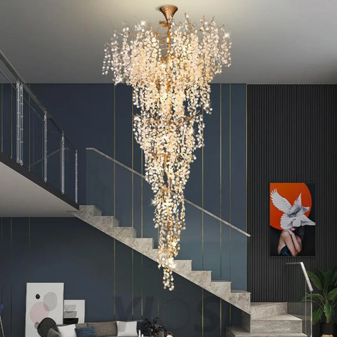 chandeliers in living room