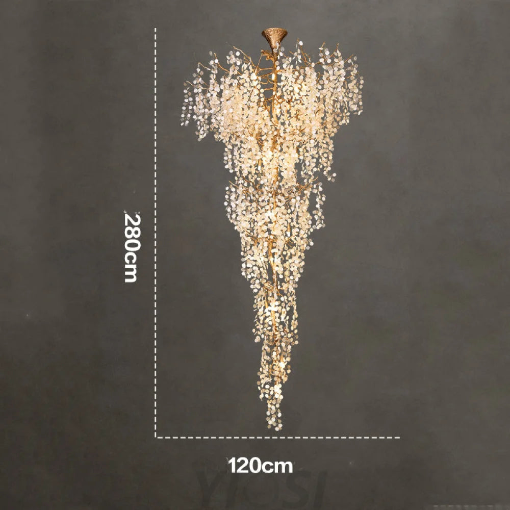 chandelier for staircase