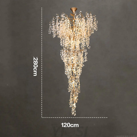 chandelier for staircase