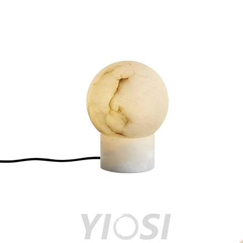 Marble Ball Table Lamp - Alabaster-1-Yiosilamp