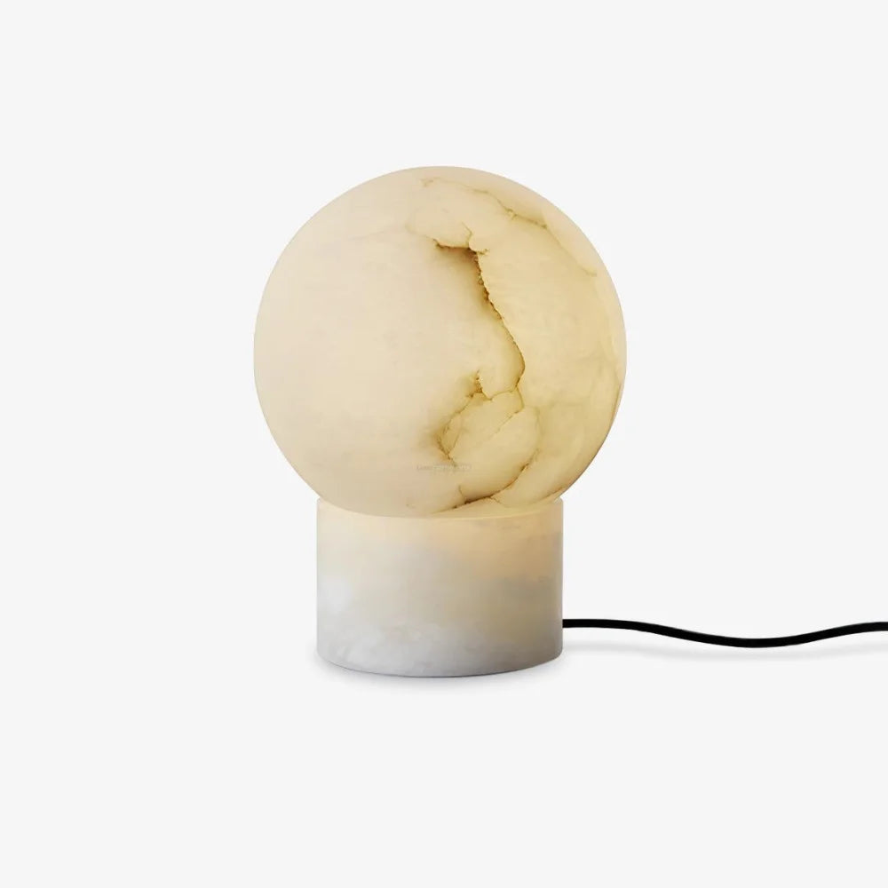 Marble Ball Table Lamp - Alabaster-1-Yiosilamp