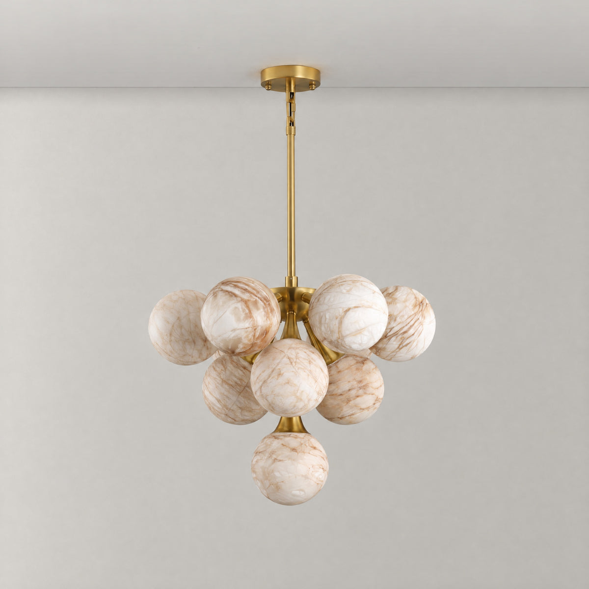 Marble Ball Triangle Circle Hanger - Copper Color – lights off