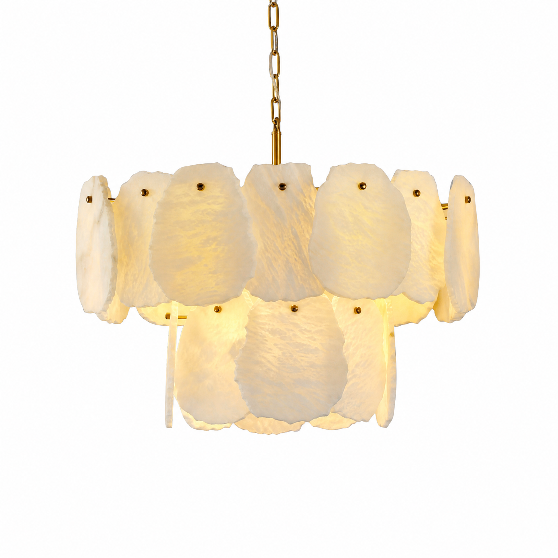 Marble Block Round Pendant D600 - Copper