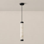 Alabaster Cylinder Pendant 500 - Black – lights off
