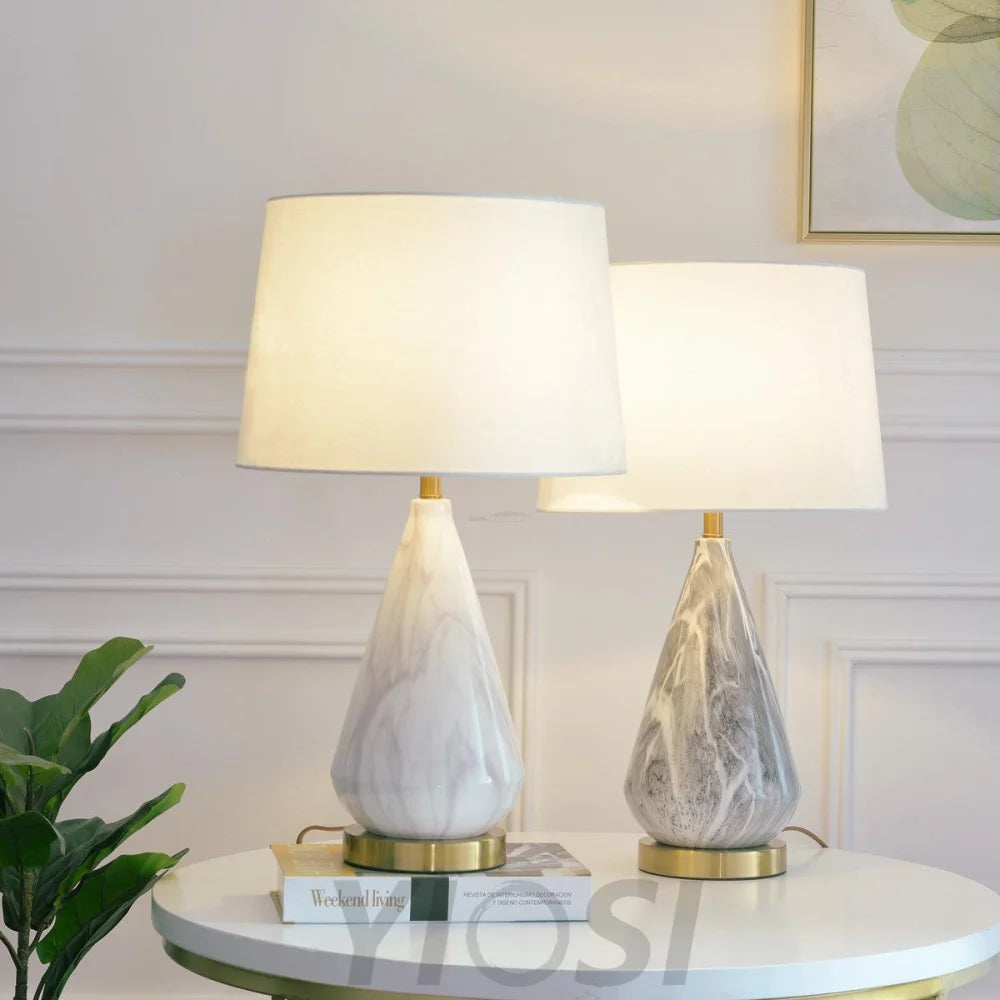 Marble Diamond Table Lamp - Alabaster-1-Yiosilamp