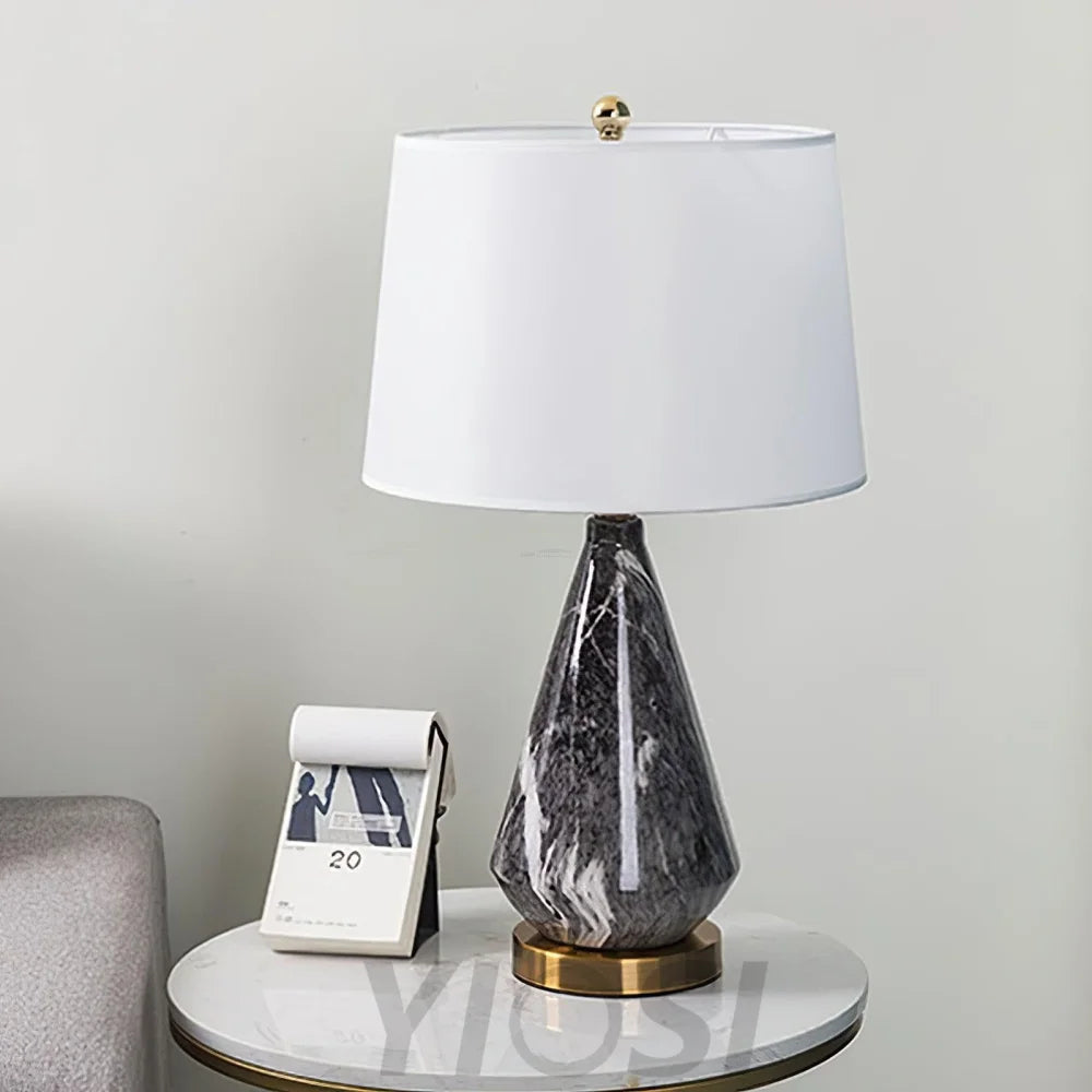 Marble Diamond Table Lamp - Alabaster-1-Yiosilamp