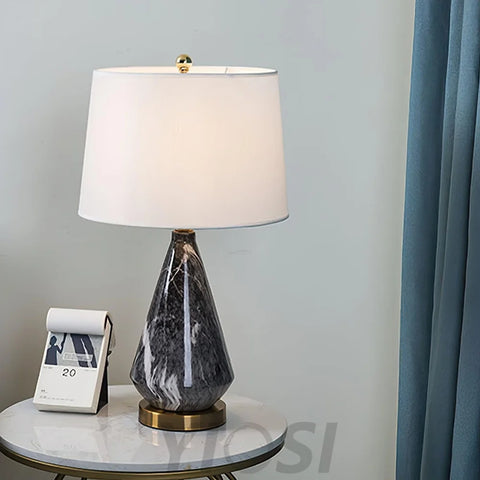 Marble Diamond Table Lamp - Alabaster-1-Yiosilamp