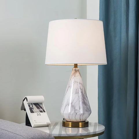 Marble Diamond Table Lamp - Alabaster-1-Yiosilamp