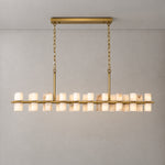 Alabaster Goblet Duo Linear Dining Pendant L1370 - Copper – lights on