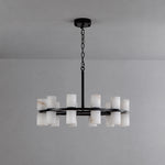 Alabaster Goblet Duo Round Pendant D600 - Black – lights off