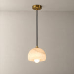Alabaster Hemisphere Pendant - Copper – lights on