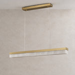 Alabaster Linear Dining Pendant 1200 - Copper – lights off