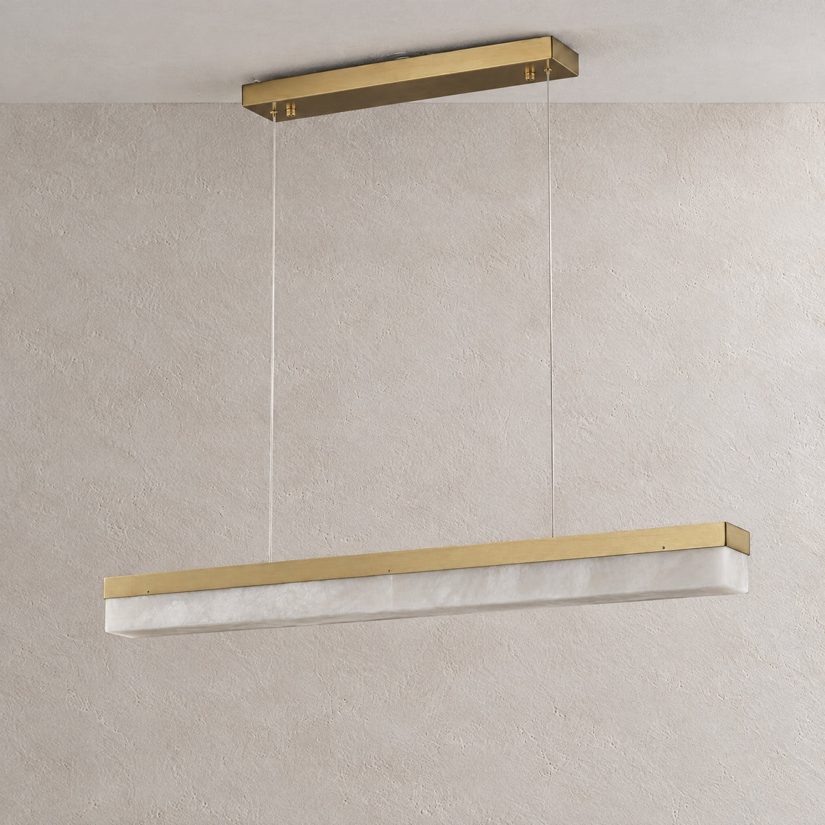 Alabaster Linear Dining Pendant 1200 - Copper – lights off