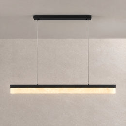 Alabaster Linear Dining Pendant 1200 - Matte Black