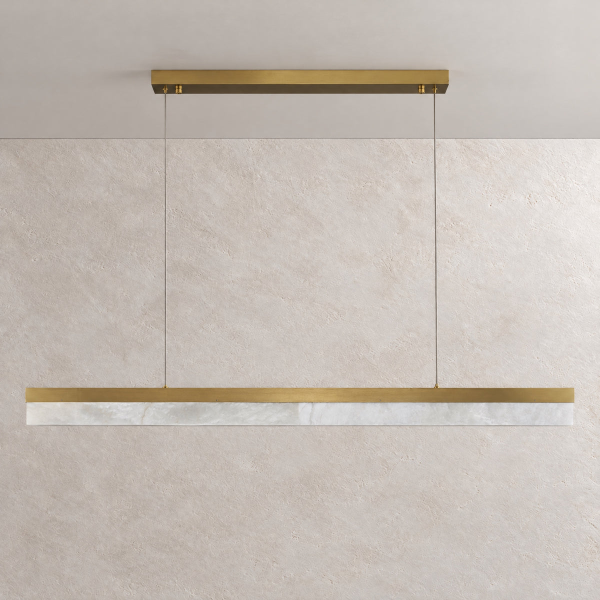 Alabaster Linear Dining Pendant 1500 - Copper – lights off