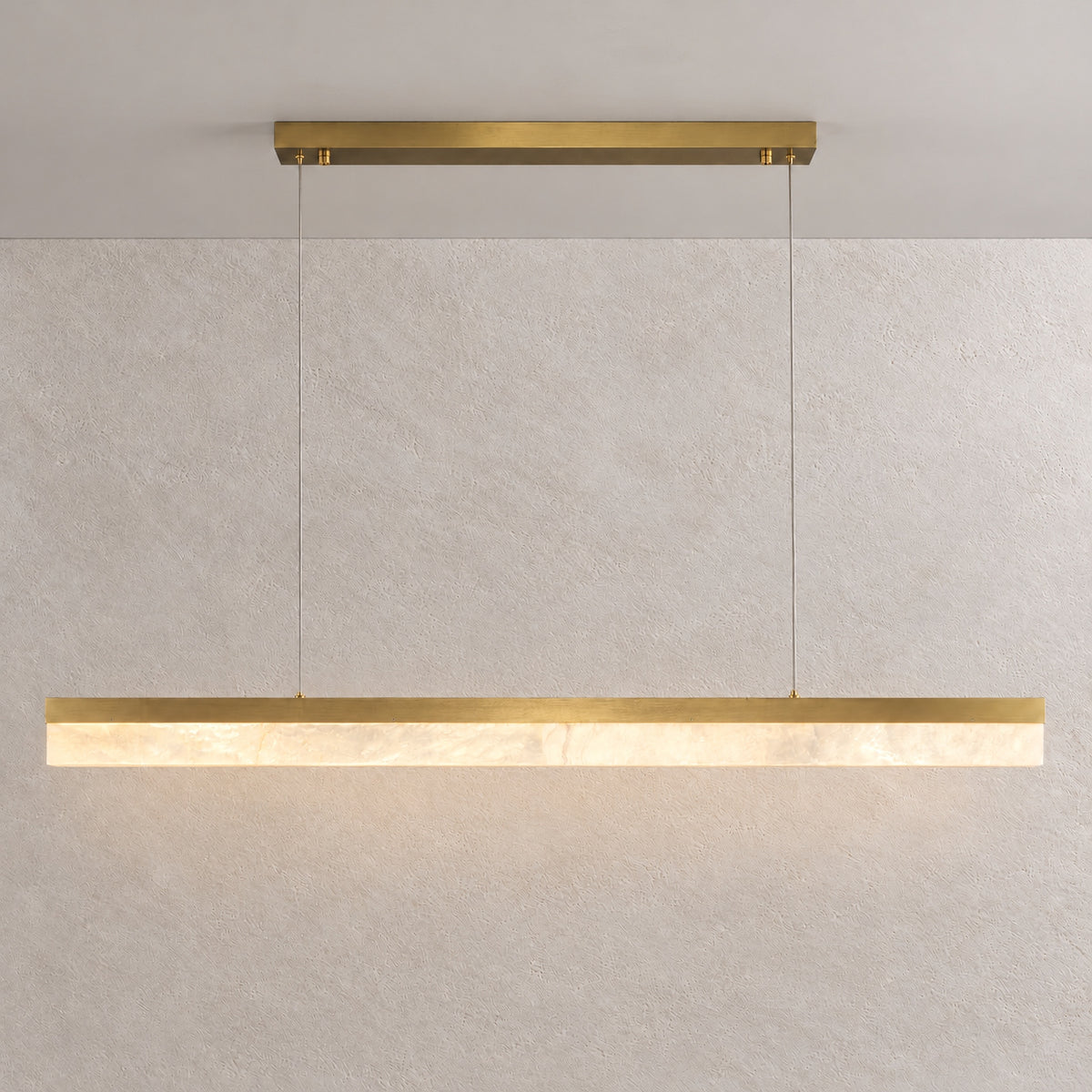 Alabaster Linear Dining Pendant 1500 - Copper – lights on