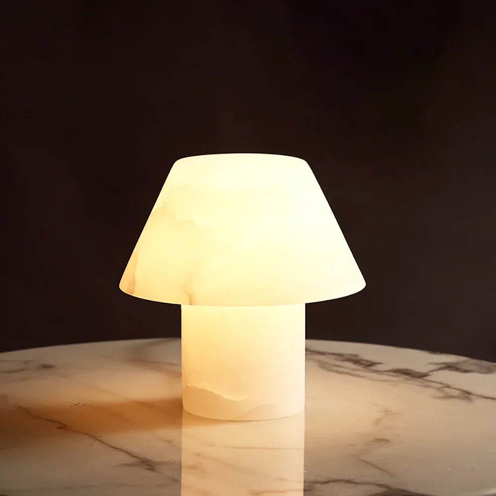 Marble Petra Stone House Table Lamp Dia 7.9″(20Cm) X H / Copper + White Us Plug