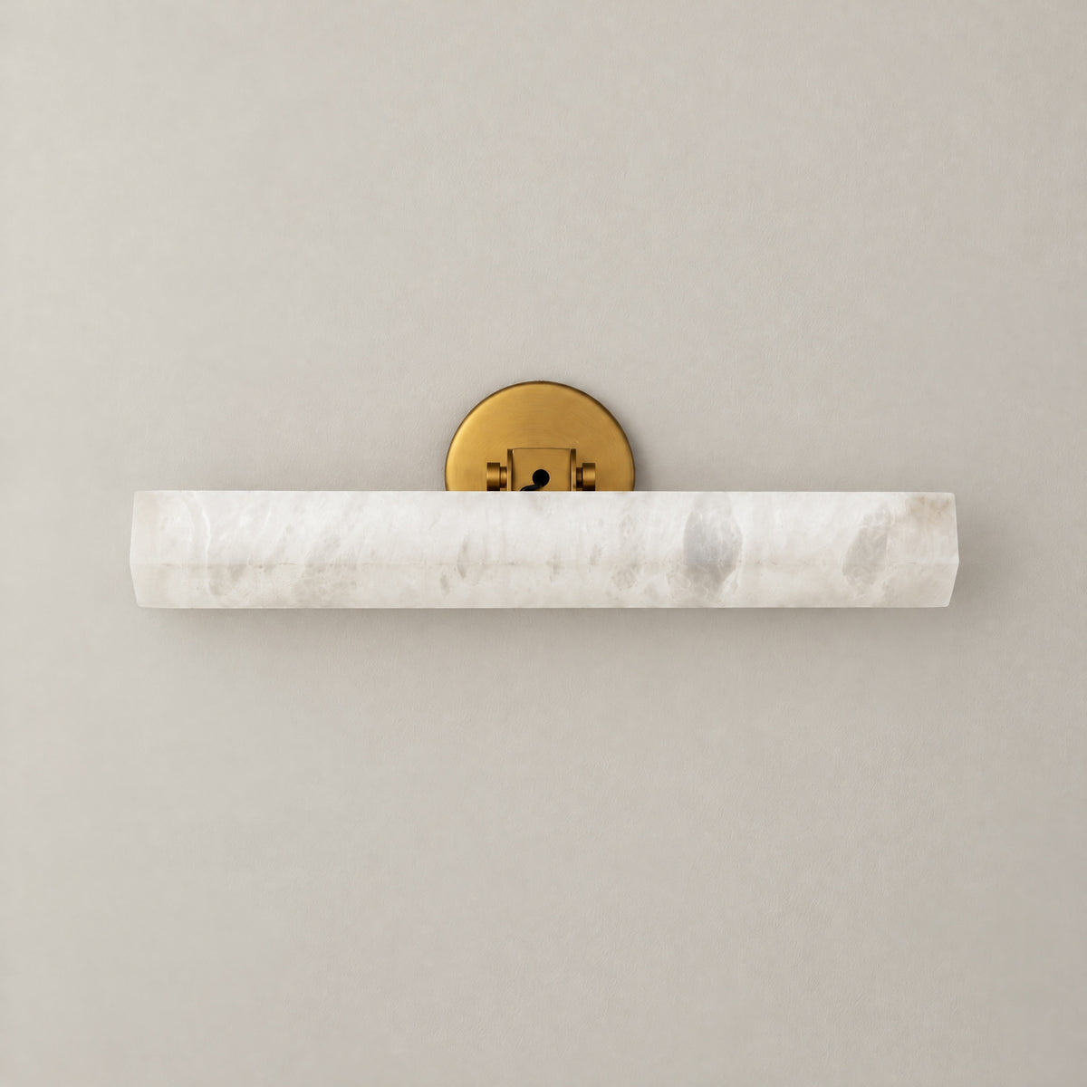 Alabaster Square Vanity Light 18 Inch - Gold – lights off